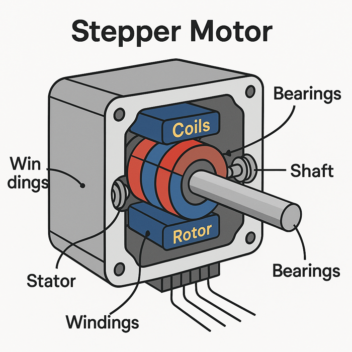 Stepper Motor Internal Cutaway Diagram